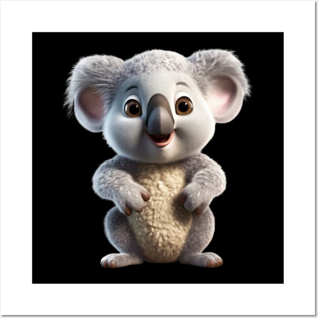 Cute Animal Characters Art 13 -Koala- Wall Art by Lematworks